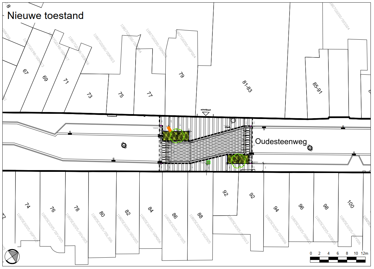 Grondplan verkeersdrempel Oudesteenweg